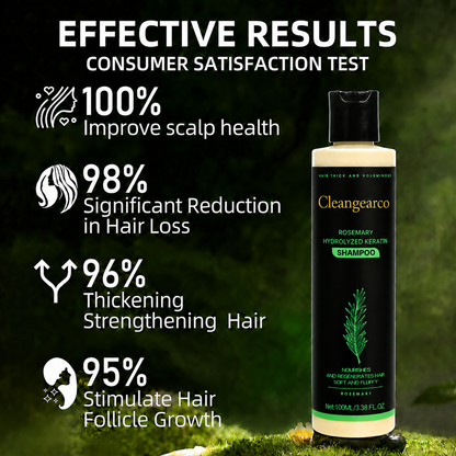 🏆🌿LAST DAY 50% OFF——Cleangearco® Official -Size Rosemary Keratin Scalp Shampoo| Full-size scalp care for thicker-looking, stronger-feeling hair