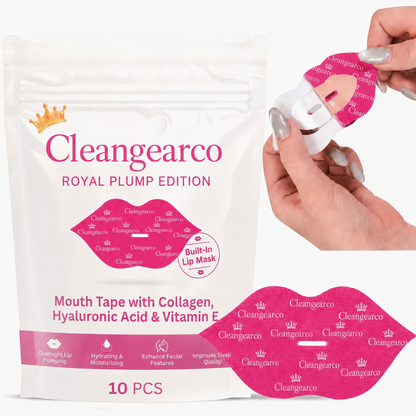 💋 Cleangearco Royal Plump Lip Tape — Buy 1 Get 1 Free Sale ✨ Hydrating Collagen Mouth Tape