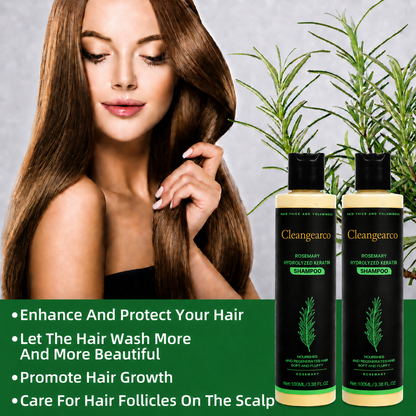 🏆🌿LAST DAY 50% OFF——Cleangearco® Official -Size Rosemary Keratin Scalp Shampoo| Full-size scalp care for thicker-looking, stronger-feeling hair