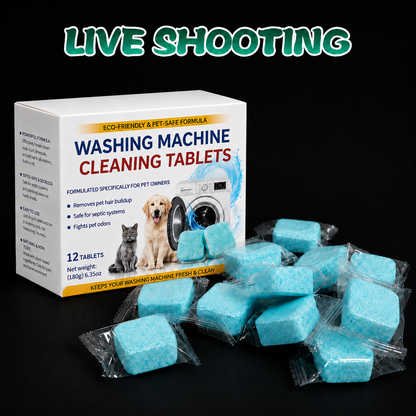 🔥LAST DAY 50% OFF | Cleangearco Washing Machine Cleaning Tablets 12 Pack