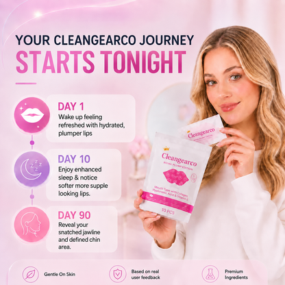 💋 Cleangearco Royal Plump Lip Tape — Buy 1 Get 1 Free Sale ✨ Hydrating Collagen Mouth Tape