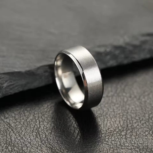 Fashion Stainless Steel BlackCharm Jewelry Ring