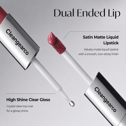 Perfect Twin Lip — Dual-Ended Liquid Lipstick with Velvet Matte Color and Glossy Shine