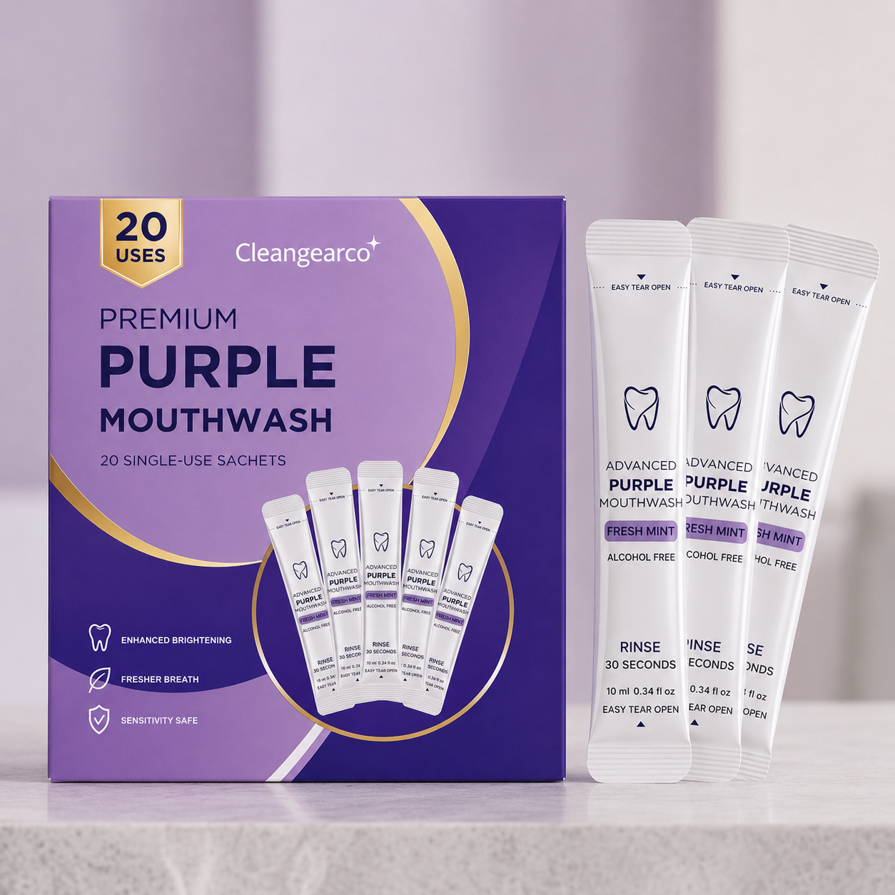 😄Premium Purple Mouthwash – Fresh Breath, Cleaner Teeth & Alcohol-Free Oral Care
